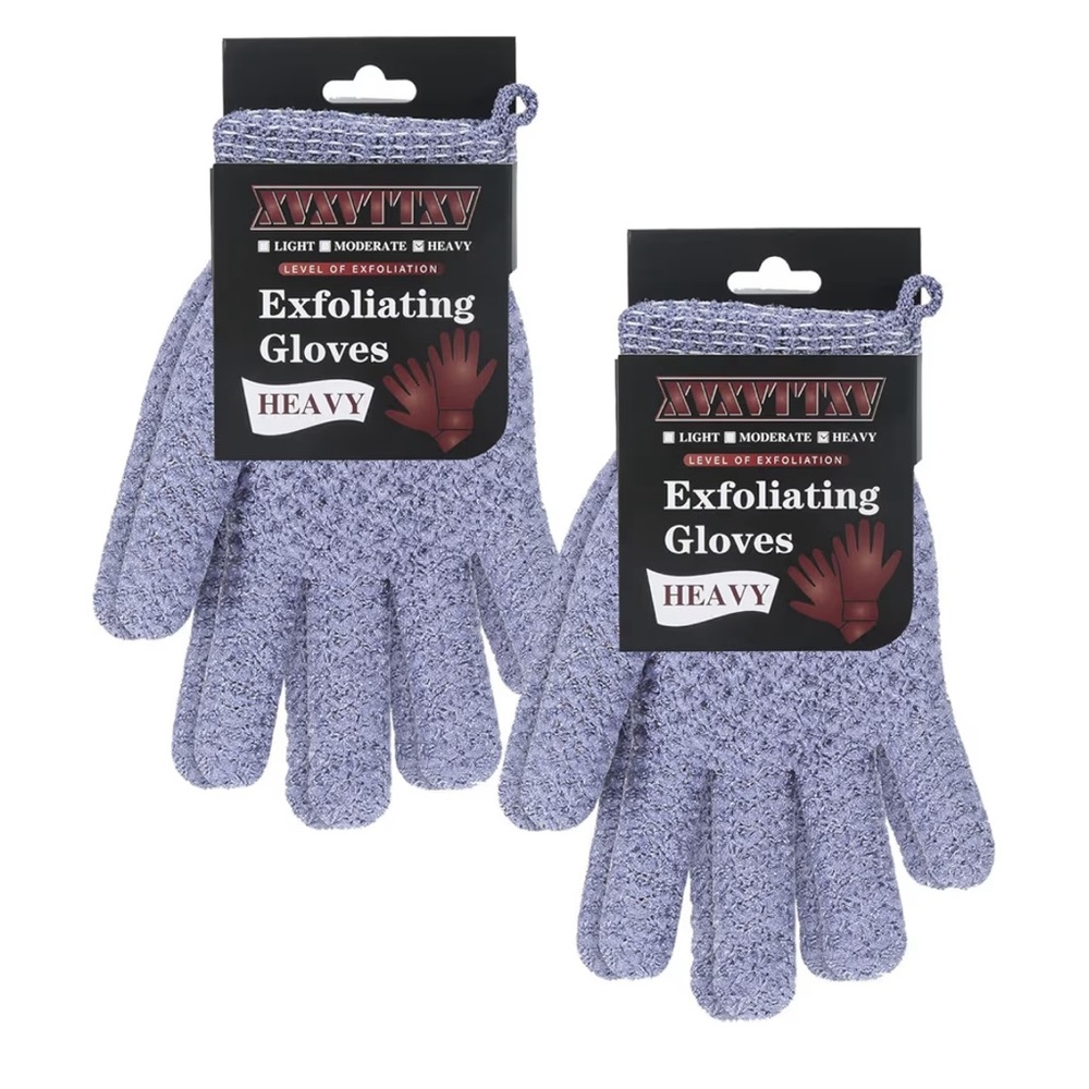 Exfoliating Dual Texture Bath Gloves for Shower Spa Massage and Body Scrubs